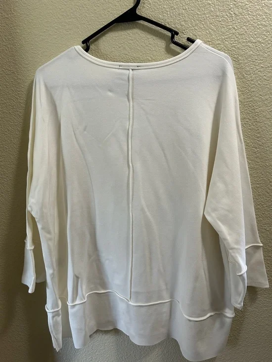 Jones New York Cream Relaxed Crewneck Tunic - Picture 3 of 4